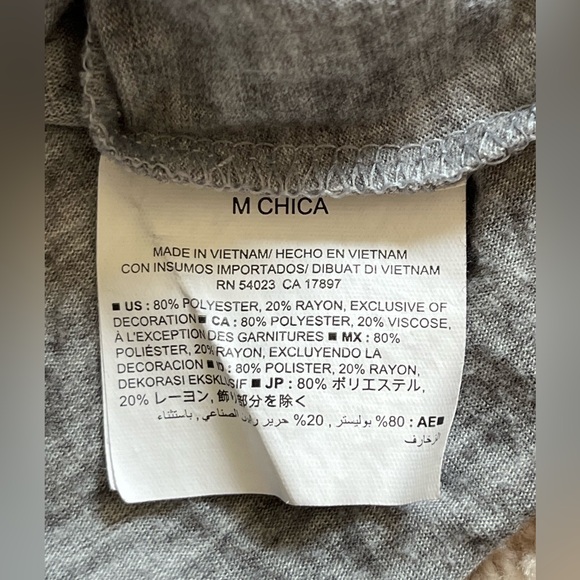 Old Navy Heathered Grey Black Lace Inset Petite Sharkbite Hem Tank - Picture 5 of 6